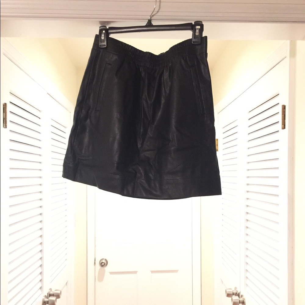 Ann Taylor Loft faux leather mini skirt